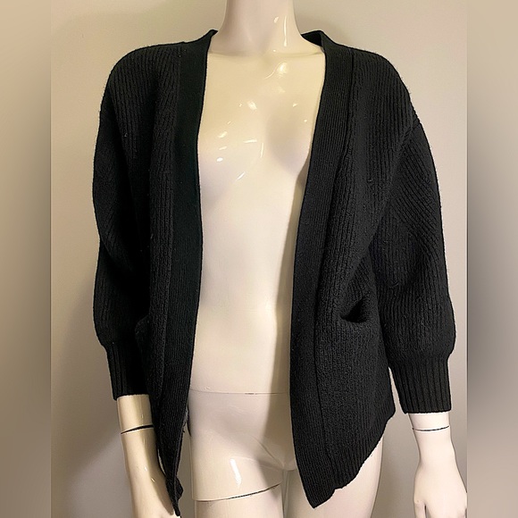 Wilfred Free Black 100% Wool Cardigan - Picture 1 of 6